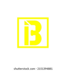 Yellow color of B inicial or ICB logo design