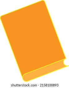 Ein gelbes Farbbuch - Wissensillustration, Vektorgrafik, Symbol 