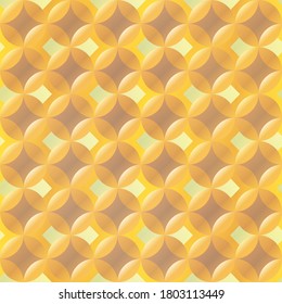 Yellow color bubbles seamless texture.