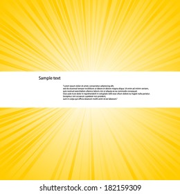 yellow color burst with free space for sample text in the middle. Vector. 