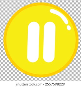 YELLOW COLOR BUTTONS REPLAY VECTOR FOR GAME ILLUSTRATION