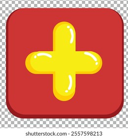 YELLOW COLOR BUTTONS VECTOR DIRECTION CONSOLE FOR GAME ILLUSTRATION