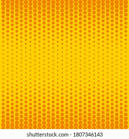 yellow color of circle halftone background illustration design vector