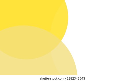 Yellow color circles background with overlap layer. For wallpaper, cover, banner, poster, placard and presentation. Abstract background for business card and flyer template, vector illustration 