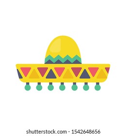 Yellow color combination Mexican Hat icon