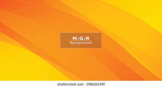 Yellow color curved shape background abstract 