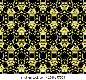 Yellow color. Color design geometric pattern. Seamless vector illustration