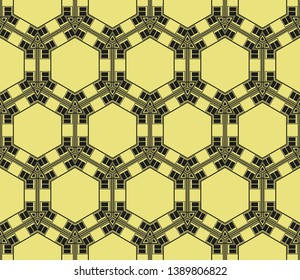Yellow color. Color design geometric pattern. Seamless vector illustration