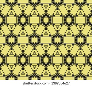 Yellow color. Color design geometric pattern. Seamless vector illustration