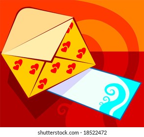 yellow color envelope	