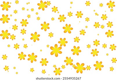 yellow color flower patter abstract background .
