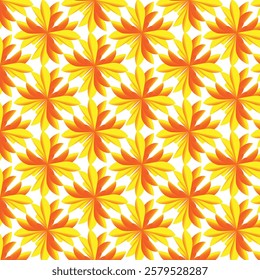 yellow color flower pattern design 