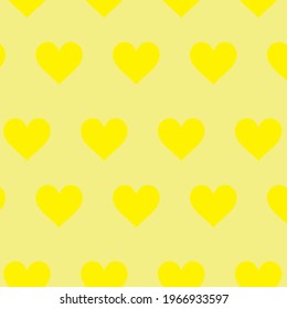 yellow color heart patterns vector on yellow background