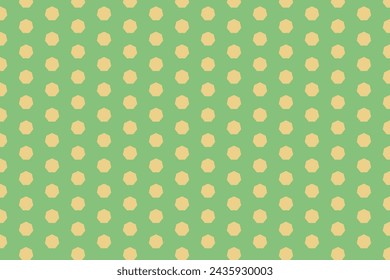 Yellow color heptagons tile pattern - seamless editable repeating vector green background.