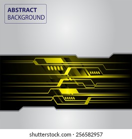 yellow color Light Abstract Technology background for computer graphic website internet and business. circuit. silver white background. text box. label. card.