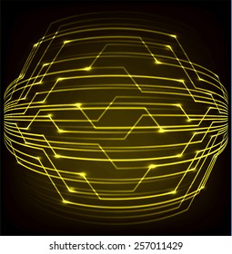 yellow color Light Abstract Technology background for computer graphic website internet and business. circuit. text box. label. card.