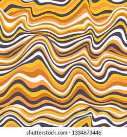 Yellow color lines. Seamless pattern