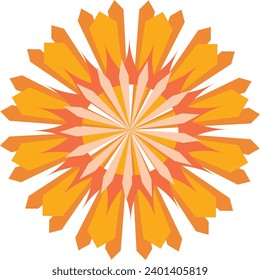 Yellow color Mandala design for decoration and designing