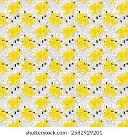 Yellow color, mixed pattern , original design and digital drawing. It can be used in web, wallpaper, ceramic and fabric designs