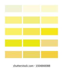 Yellow color palette vector illustration