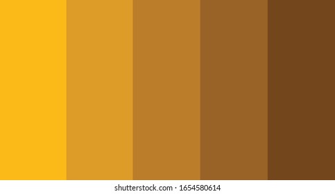 Yellow color palette vector illustration