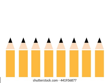 yellow color pencil background vector