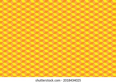 Gelbes, nahtloses geometrisches Muster. Kubisches Muster für Hintergründe.