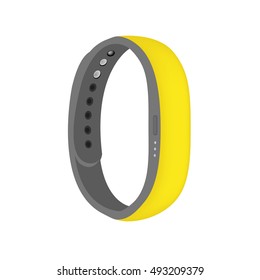 yellow color smart band vector isolated