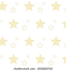 yellow color star patterns on white background, vector, for design, decoration, textile, fabric