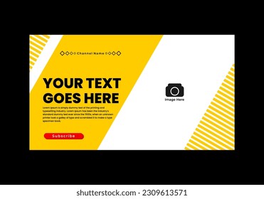 yellow color of thumbnail design template.