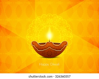 Yellow color vector background design for Diwali festival