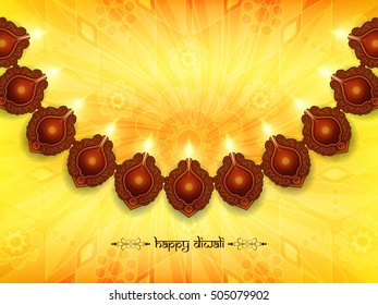 Yellow color vector background design for Diwali festival