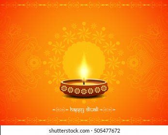 Yellow color vector background design for Diwali festival