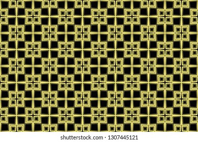 Yellow color. Vector luxury abstract background. Vector seamless pattern