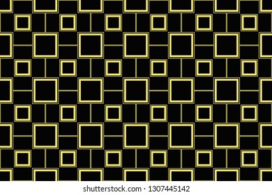 Yellow color. Vector luxury abstract background. Vector seamless pattern