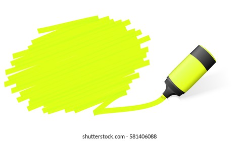 yellow colored high lighter with marking for advertising usage