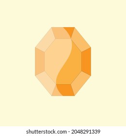 A yellow colored precious  gem