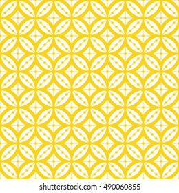 motivos de flores geométricas sin fisuras de color amarillo. cada detalle en una capa separada.