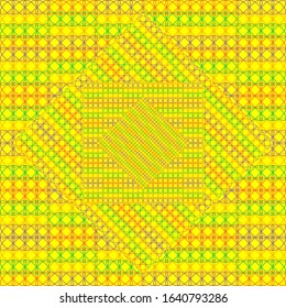 Yellow and colorful stripe pattern