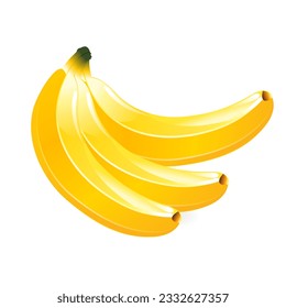 yellow colorful vector banana fruits flat illustrations