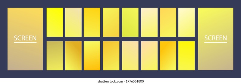 Colorido amarillo vectorial texturas degradadas borrosas. Antecedentes de la publicación en medios sociales, fondo de pantalla, aplicación móvil, pantalla 