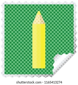 yellow coloring pencil graphic square sticker stamp