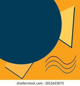 fondo de color amarillo con formas geométricas memphis vector