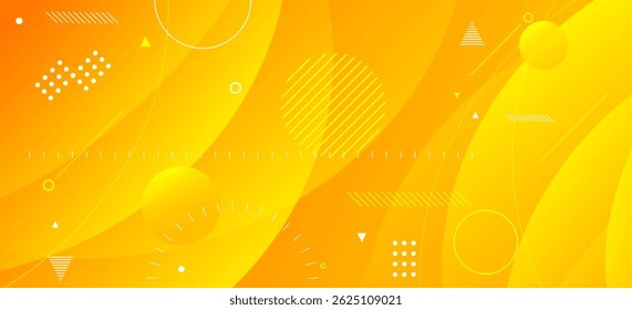 Fondo de gradiente abstracto de color amarillo con onda moderna - Formas redondeadas geométricas - Ilustración vectorial de fondo de diseño de líneas abstractas eps10. Gráfico digital de alta calidad. 