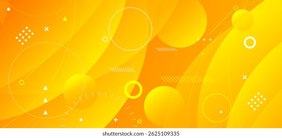 Yellow colour abstract gradient background with modern wave - geometric rounded shapes - abstract lines design background vector illustration. Perfect for modern artwork, backdrop, banner, poster.