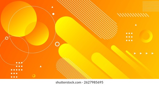 Yellow colour abstract gradient background - with futuristic dynamic shapes composition design lines abstract background vector illustration.