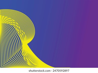 yellow colour and blue and violet gradient colour combination backgraound design 