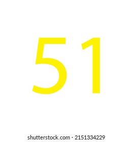 Yellow colour number simple clip art illustration victor