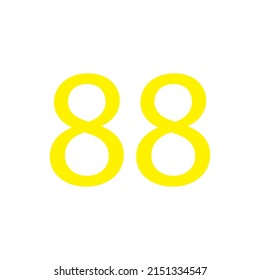 Yellow colour number simple clip art illustration victor