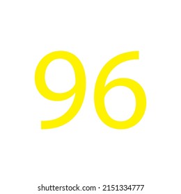 Yellow colour number simple clip art illustration victor